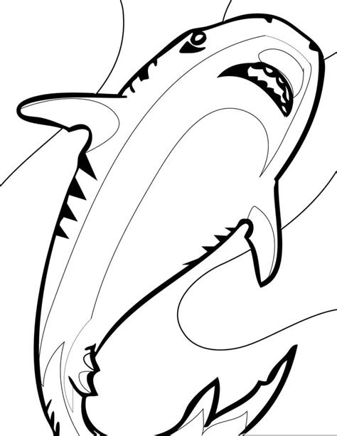 coloring pages coloring pages tiger shark printable  kids