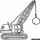 Wrecking Coloring Crane Ball Truck Online Choose Board Pages sketch template