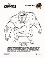 Croods Coloring Grug Pages Colouring Hellokids Print Sheets Printable Choose Board sketch template
