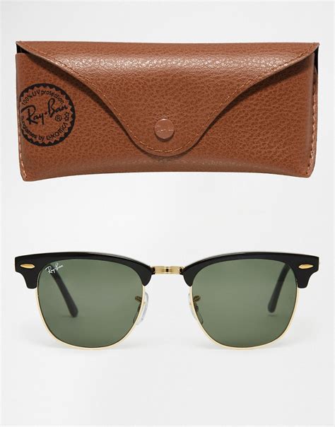 ray ban clubmaster sunglasses 0rb3016 in black lyst