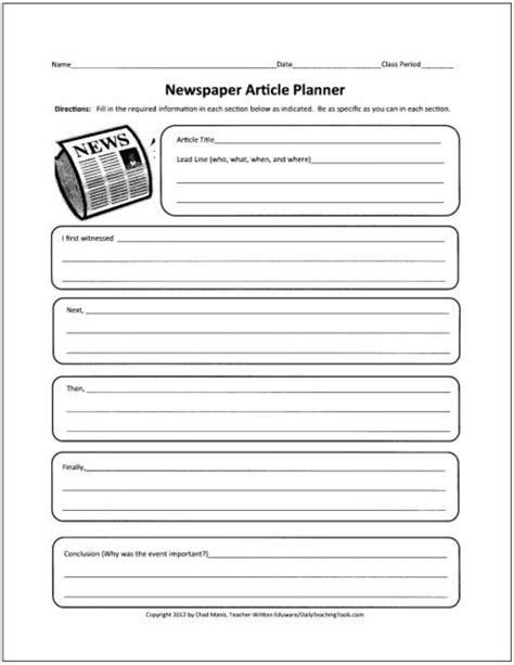 newspaper template  word   formats page