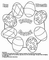 Easter Wreath Egg Coloring Crayola Cut Pages Color Print Printable Eggs School Popular Au Coloringhome sketch template