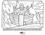 Jesus Storm Coloring Calms Pages Bible Kids Calming Mark Activities Preschool Crafts Craft School Whatsinthebible Sunday Printable Activity Colouring Story sketch template
