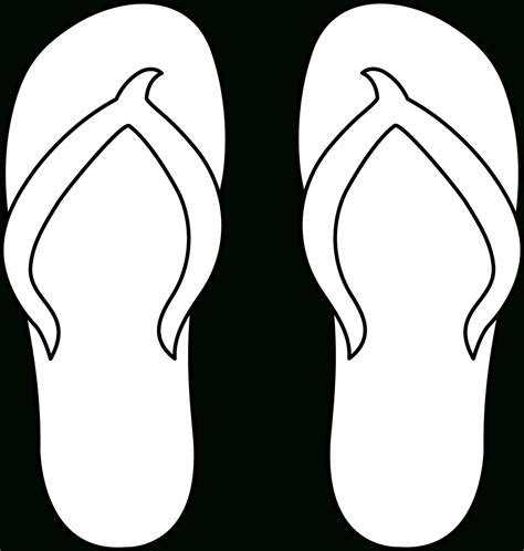 printable flip flop template printable