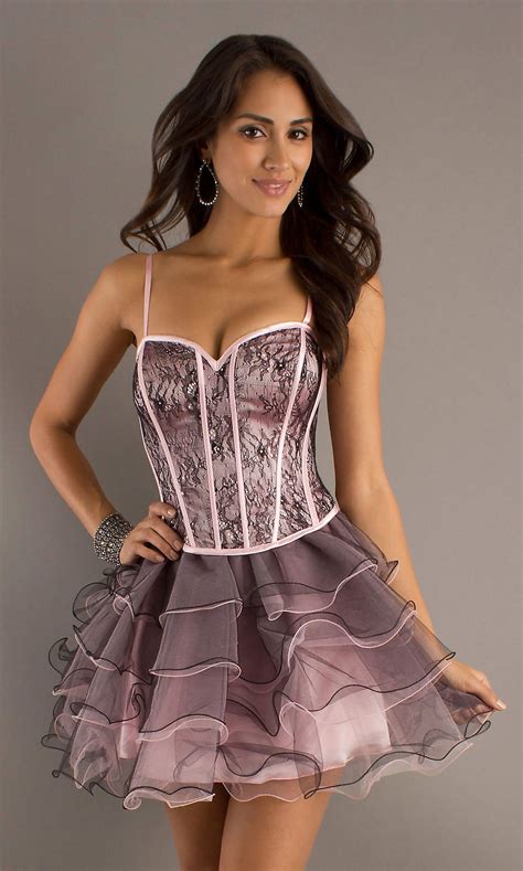short black  pink ruffle skirt prom dress prom dresses short pink ruffle skirt dresses