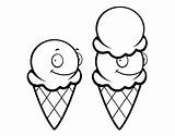 Coloringcrew Cones Ice Cream Coloring sketch template