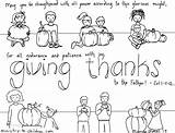 Thankful Giving sketch template