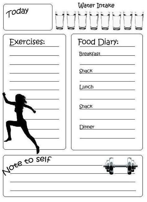 diy fitness journal fitness diary fitness journal printable
