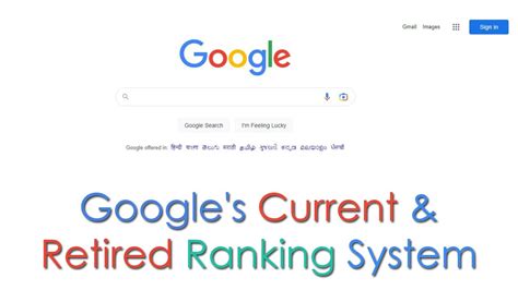 google publishes details   current retired ranking systems