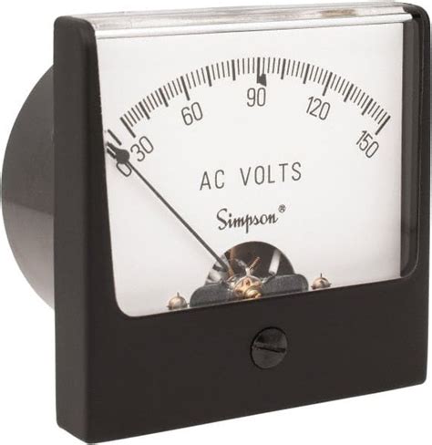 simpson electric analog ac voltmeter panel meter msc industrial supply