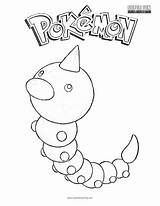 Coloring Weedle Pokemon sketch template