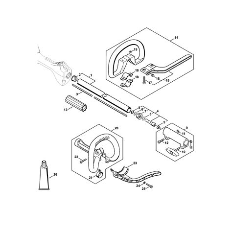 stihl km  rc  engine km  rc  parts diagram drive tube assembly loop handle km  rc