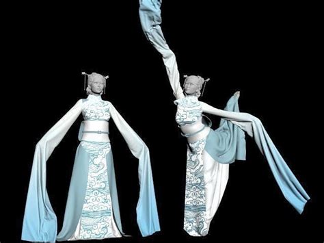 Traditional Chinese Dancer Outfit 3d Model Cgtrader