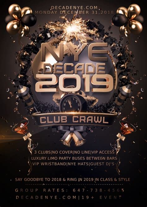 nye club crawl countdown 2019 toronto new year s eve