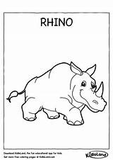 Rhino Coloring Worksheets Worksheet Printable Kidloland sketch template