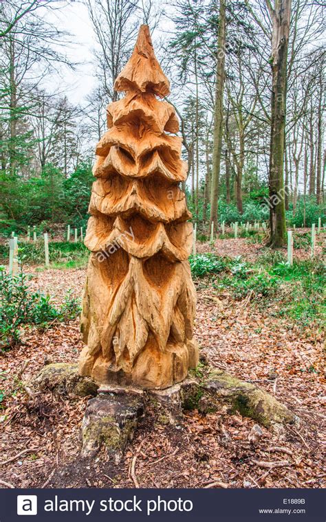tree sculpture  centerparcs longleat wiltshire england united kingdom stock photo alamy