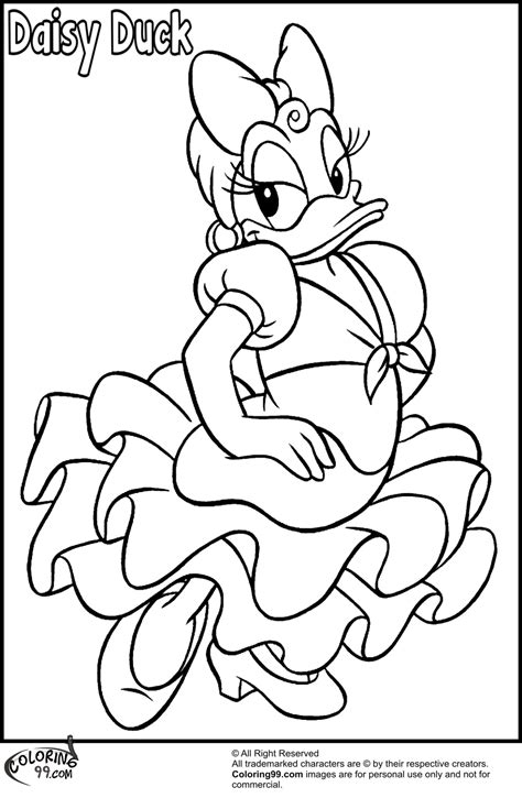 daisy duck coloring pages team colors