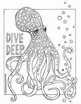 Coloring Octopus Sheets Pages Meditative Printable Choose Board Color Leg Short Studio sketch template