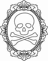 Skull Coloring Pages Embroidery Urban Threads Paper Sugar Skulls Patterns Mandala Stitch Halloween Cross Machine Book sketch template