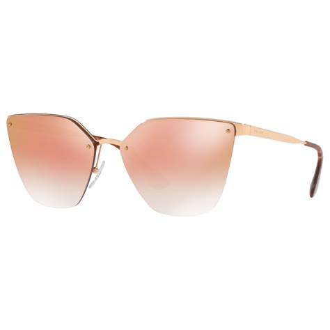 prada pr 68ts polarised cat s eye sunglasses rose gold mirror pink at