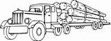Truck Log Logging Coloring Pages Clipart Clip Colouring Drawing Lorry Cartoon Drawings Trucks Printable Logs Kids Cliparts Lumber Carrying Red sketch template