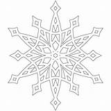 Coloring Snowflake Pages Simple Popular sketch template