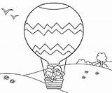 Plain Coloring Pages Balloon Air Hot Getdrawings sketch template