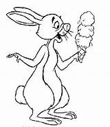 Winnie Pooh Rabbit Coloring Pages Kids Konijn Fun Poeh Votes Cute sketch template