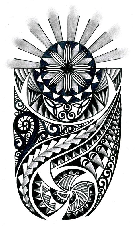 polynesian tribal design  celtic elements