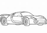 918 Spyder Porshe Ausmalbild Kolorowanka Panamera Kolorowanki Ausmalen Supercoloring Kleurplaten Gt3 Lamborghini Druku Carrera Samochód Malvorlage Vorlagen Stampabile Rennauto Aventador sketch template