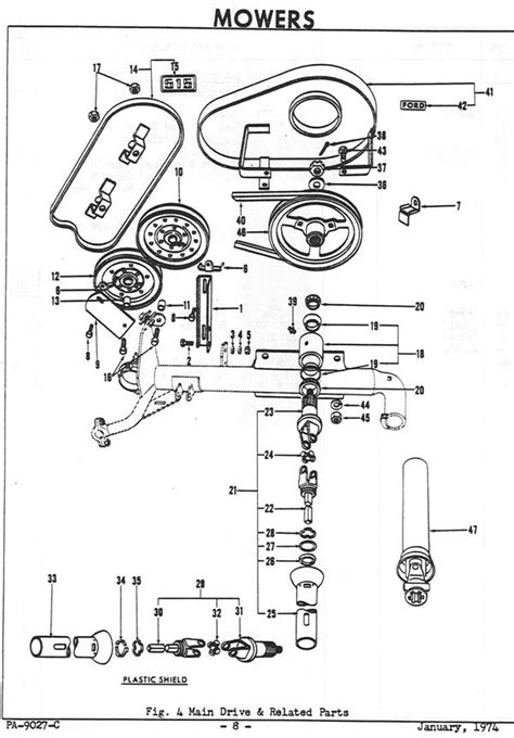 ford  sickle mower parts diagram