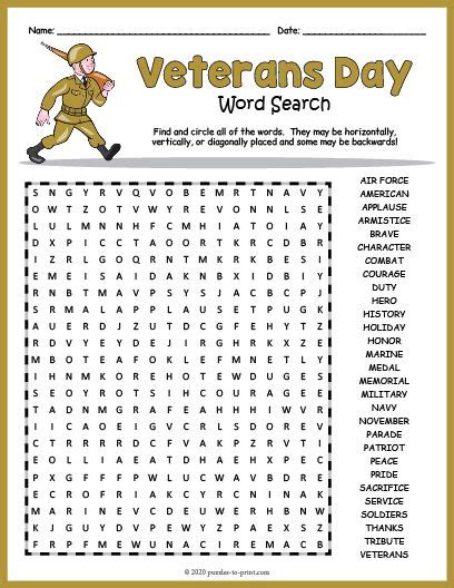 veterans day word scramble   vocabulary words holiday