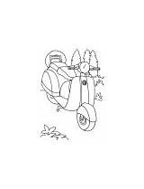 Scooter Coloring Vespa Old sketch template