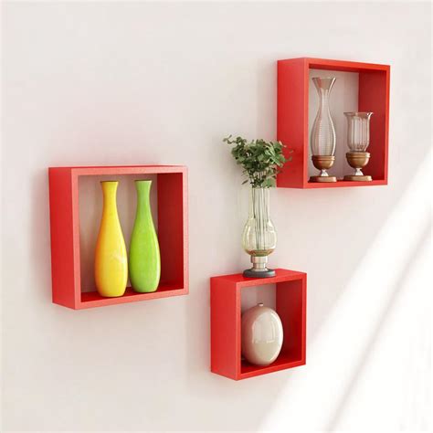 wall mounted cube shelves decor ideas