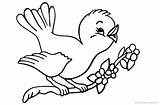 Coloring Bird Pages Cute Birds Singing Printable Color Adults Print Kids sketch template
