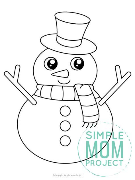 printable snowman template simple mom project