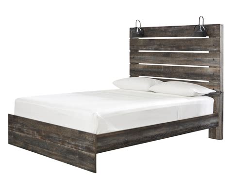 signature design drystan multi wood full panel bed  ashley