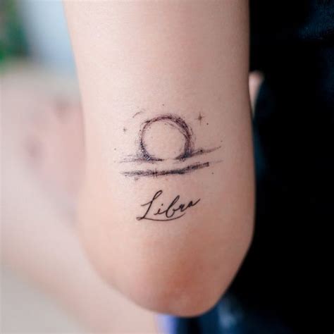 libra sign tattoo minimal zodiac tattoo realistic temporary tattoo