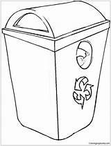Bin Poubelle Garbage Recykling Kolorowanka Colorare Recyclage Bokep Recycling Kolorowanki Rifiuti Kategorii sketch template