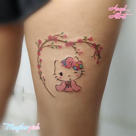 geisha hello kitty tattoo in 2021 hello kitty tattoos cat tattoo