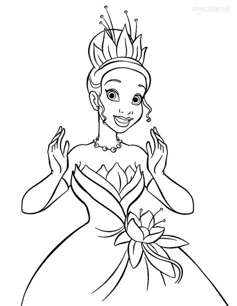 printable princess tiana coloring pages  kids