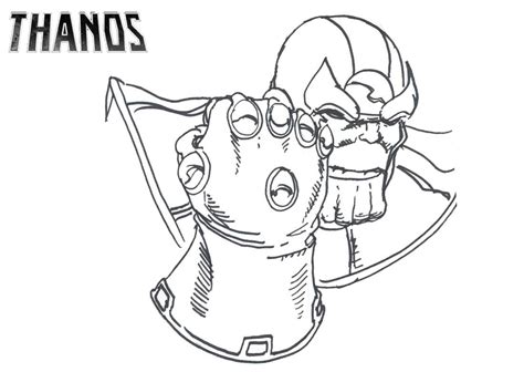 thanos  infinity gauntlet coloring page  printable coloring