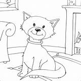Cat Coloring Pages House Cats Animal Kittens Printable Poem Mat Cute Color Kids Print Children Coloringpagesabc Fred Book Filminspector Salvo sketch template