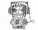 Music Coloringcrew Robot Robots Coloring sketch template