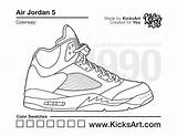 Sneaker Kicksart Jordans sketch template