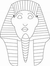 Pharaoh Mask Coloring Kids sketch template