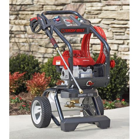 troy bilt xp  psi  gpm cold water gas pressure washer  honda carb  lowescom