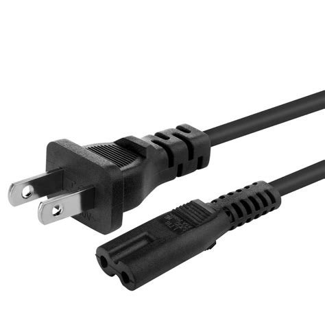insten ft  prong  plug ac power adapter cable  pc desktop laptop printer monitor