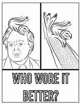 Trump Wore sketch template