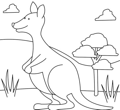tree kangaroo coloring pages  getcoloringscom  printable